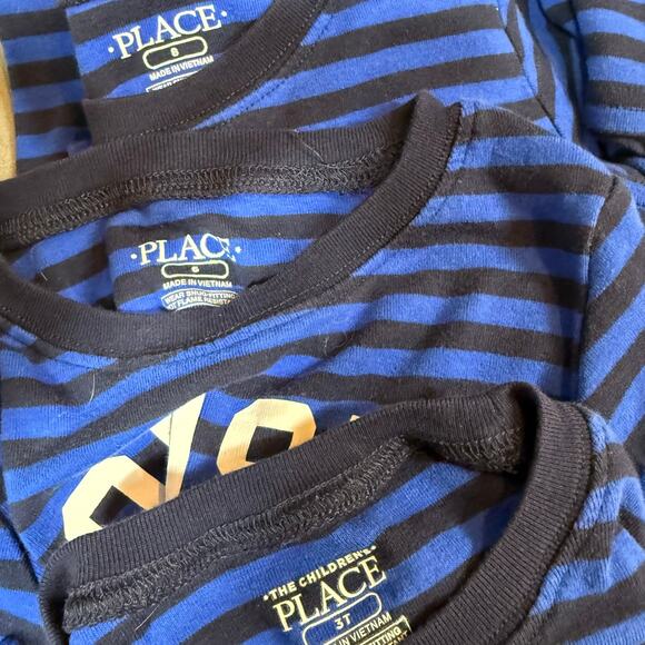 3 Cousin Crew Short Summer Pajamas PJs Blue Stripe Boys 6 8 3T Children's Place - Picture 3 of 3